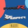 3D TYPER TYPE R for Car Hood Fender Trunk Rear Nameplate Decal Emblem Badge Sticker