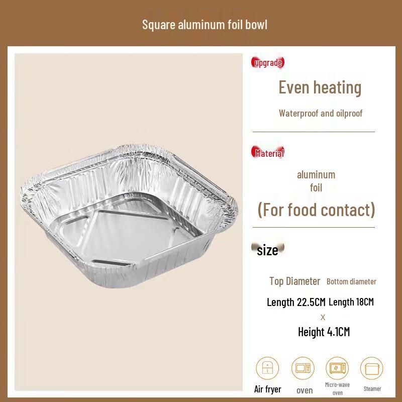 

ZISIZ Square Aluminum Foil Air Fryer & Baking Pans