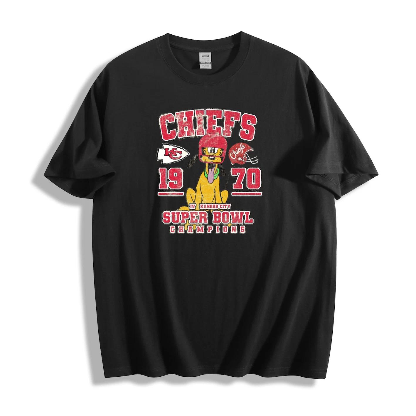 Vintage Kansas City Chiefs Pluto Super Bowl Champions T-Shirt L