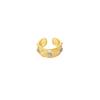 Fashion Handmade Brushed Court Style Two-Color Gold Plating Process Ring Electroplating French Ring