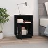 Nightstand Black 40x34x55 Cm Solid Pine Wood