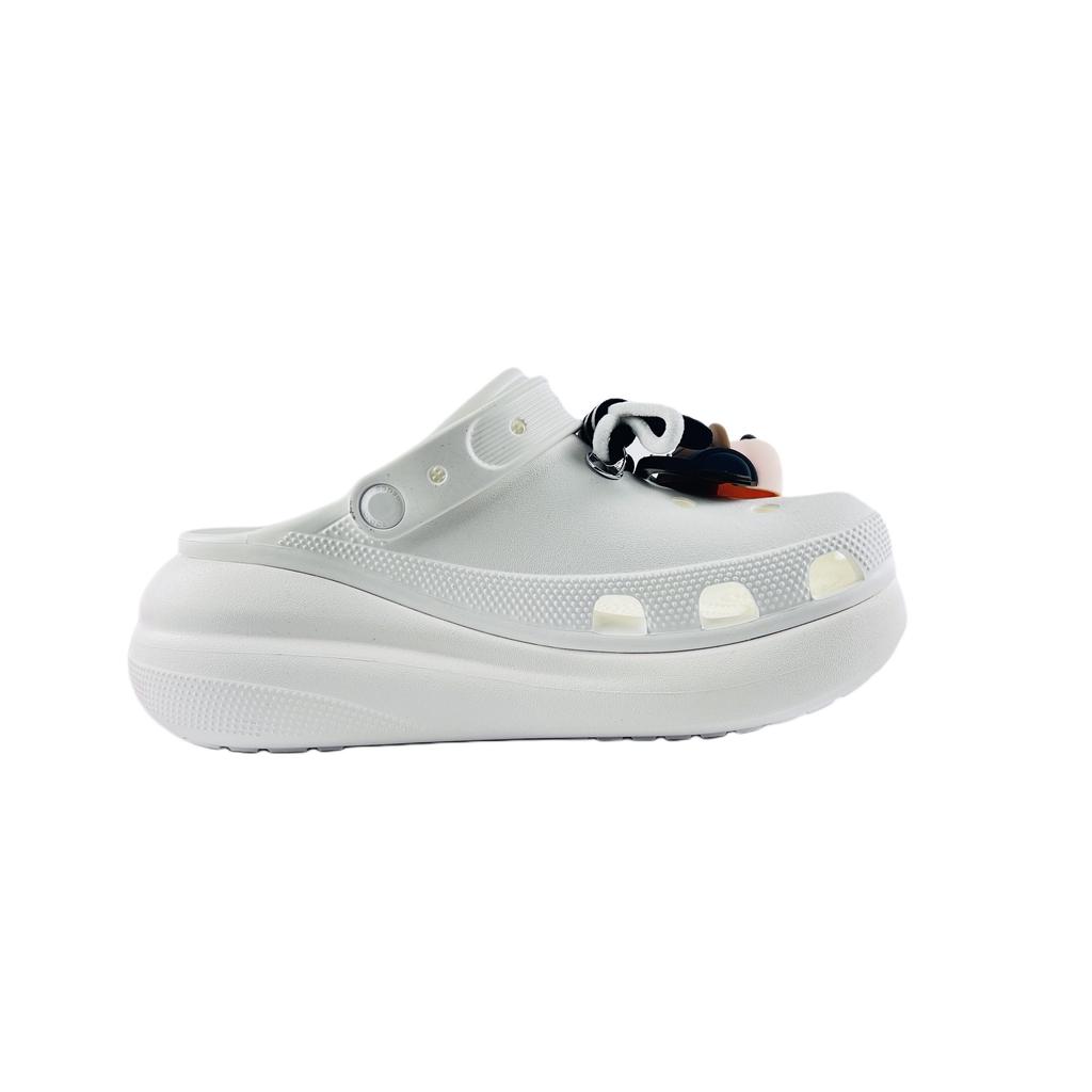 Crocs Crush Clog EVA Walkman Fashionable and Versatile Comfortable Casual Classic Hole Shoes Unisex White