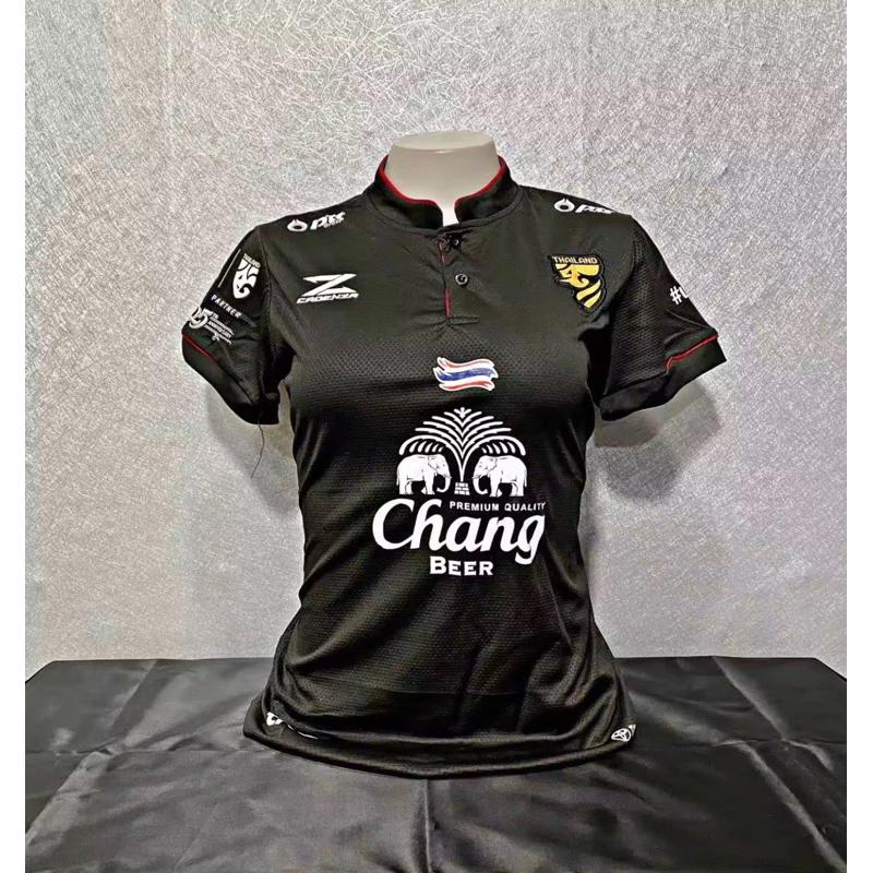 

ТАИЛАНД Женская футбольная тренировочная футбольная майка CHEER Fan Быстросохнущая футболка с воротником-стойкой и коротким рукавом Униформа с логотипом слона Спорт ONE SIZE