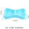 Pet Double Bowl, Dog Bowl, Dog Basin Plastic Pet Bowl Dog Bone Shape Dog Double Bowl, 2-in-1 Pet Food Bowl
