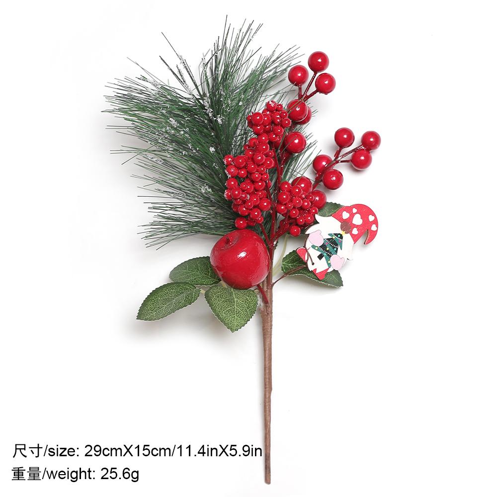 

Christmas Decorations Red Berry Artificial Pine Bouquet Branch Xmas Tree Ornament Home Decor New Year 2026 DIY Gifts Accessories