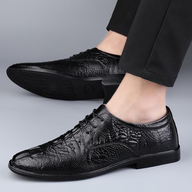 Luxe Merk Penny Heren Casual schoenen Krokodillenpatroon Leer Maatschoenen 37-45 Brogue Carving loafer Rijden feest