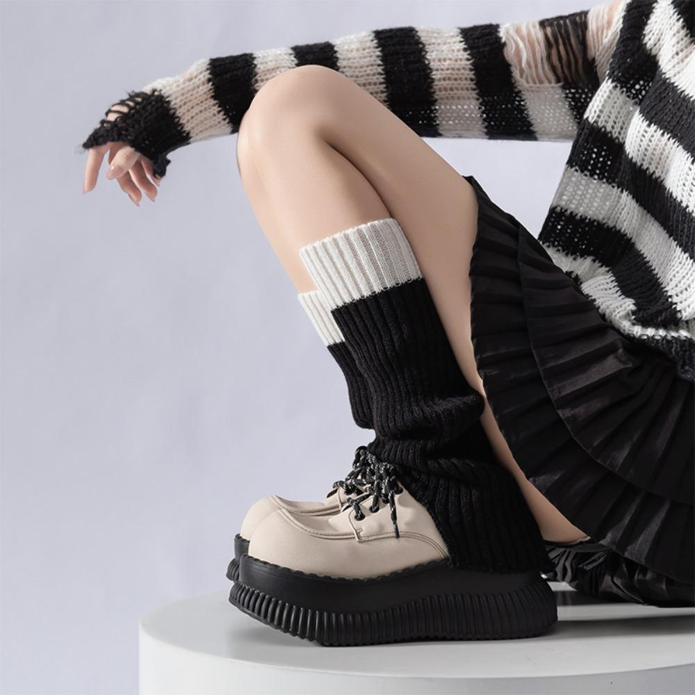 Knitted Leg Warmers Breathable Foot Cover Sweet Long Socks  Autumn Winter
