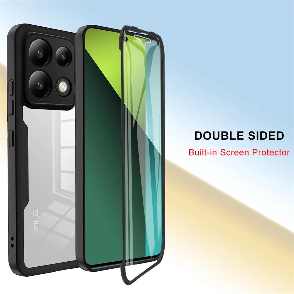 360 Full Cover Case For Xiaomi Redmi Note 13 14 12 11 10 Pro Plus 4G 5G Shockproof Clear Front Back Body Coverage Cover Carcasa