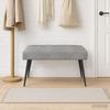 Button Tufted Bench Light Gray 80 x 40 x 46 cm Velvet