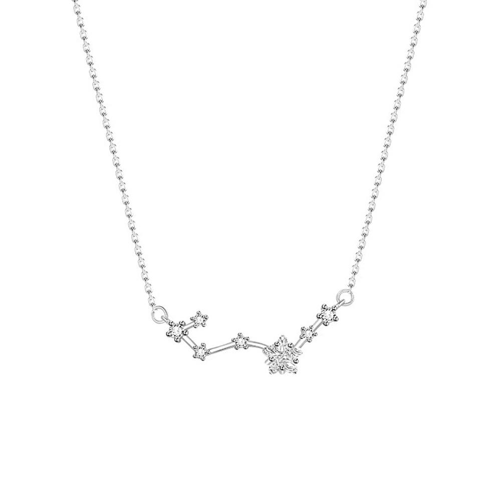 S999 Sterling Silver Big Dipper Necklace for Women - Niche, Light Luxury Design, Elegant Clavicle Chain, Perfect for Valentine's Day Gift.