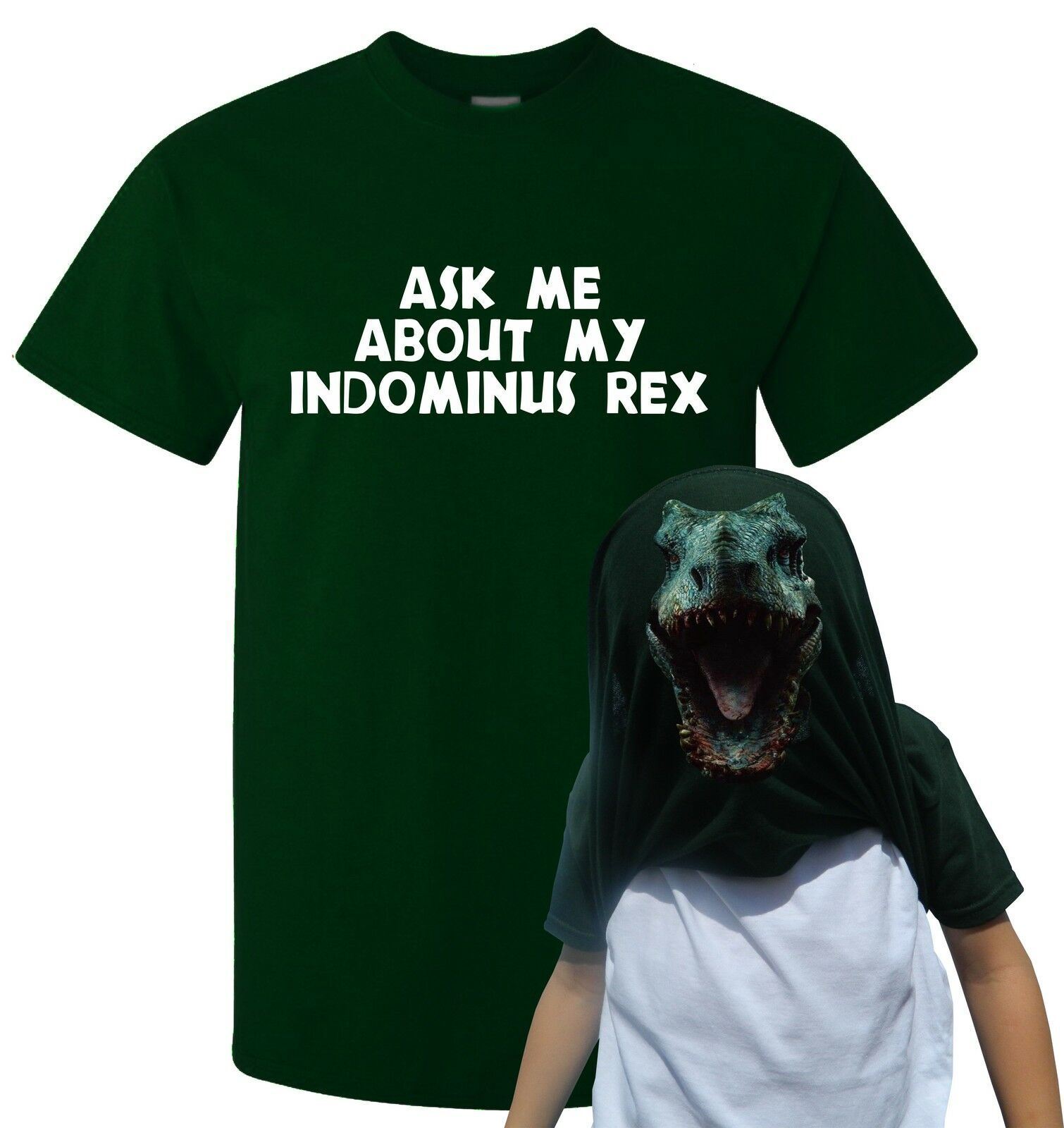 Ask Me About Indominus Rex Flip T-Shirt Mens Womens Tees Top - Funny T Shirt Mens Womens Tees Top raptor dinosaur jurassic L