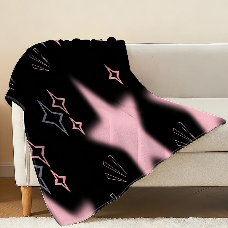 No-Shed Star Flannel Throw Blanket | Soft Cozy Warm Blanket for Home, Lounge, Naps, Movie Nights, Christmas & Halloween
