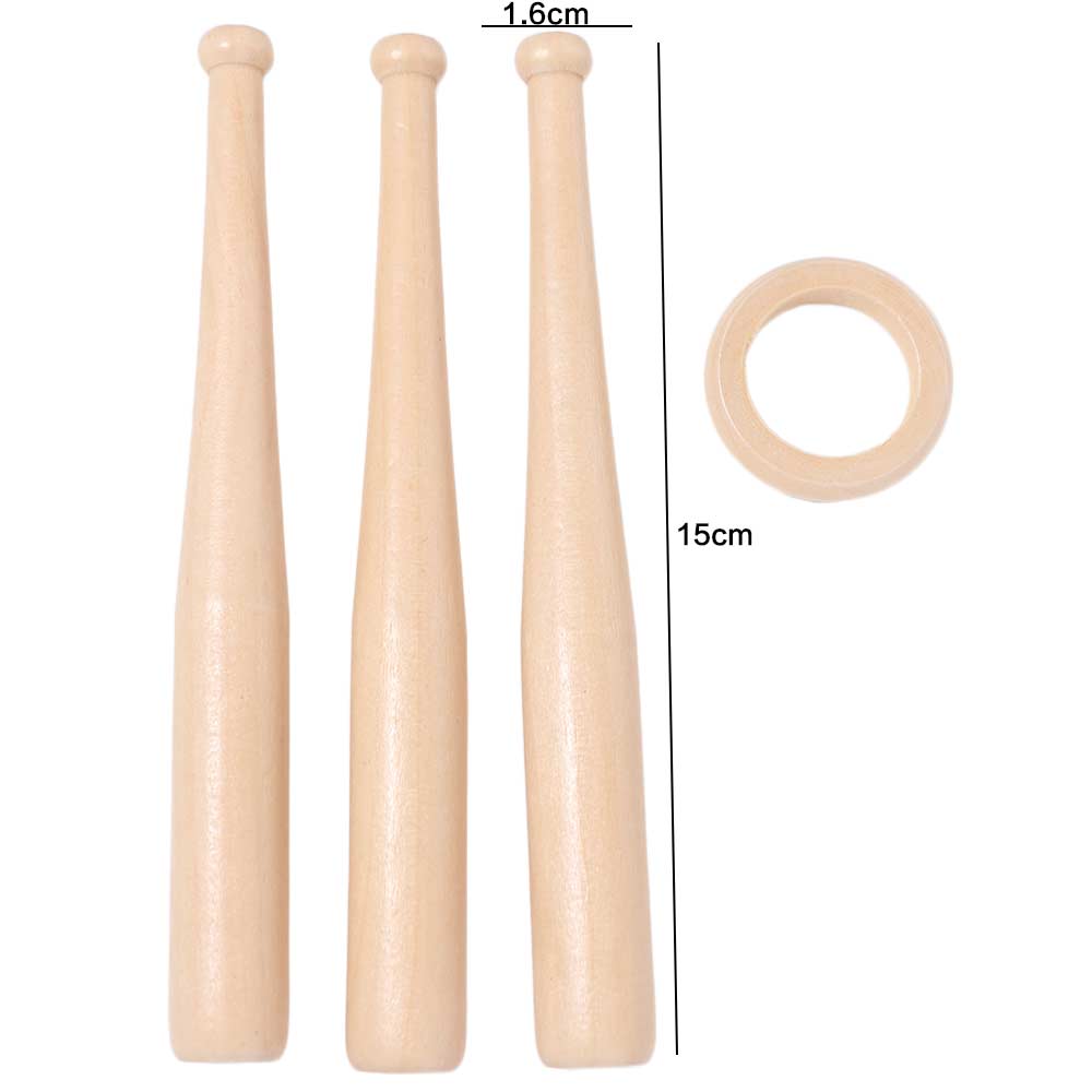 Wooden Baseball Display Stand Bats Shape Baseball Support Bracket Tabletop Decor