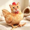 PP-Baumwolle gefüllte Hahn Katze Plüschtiere Realistisch aussehender Hahn Henne Plüschanhänger Geburtstagsgeschenk