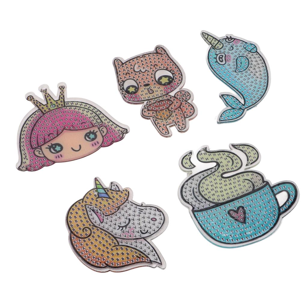 Diamond Painting Keychains 3D DIY Cartoon Animation Elf Pattern Diamond Painting Keychain Home Decoration Craft Pendant