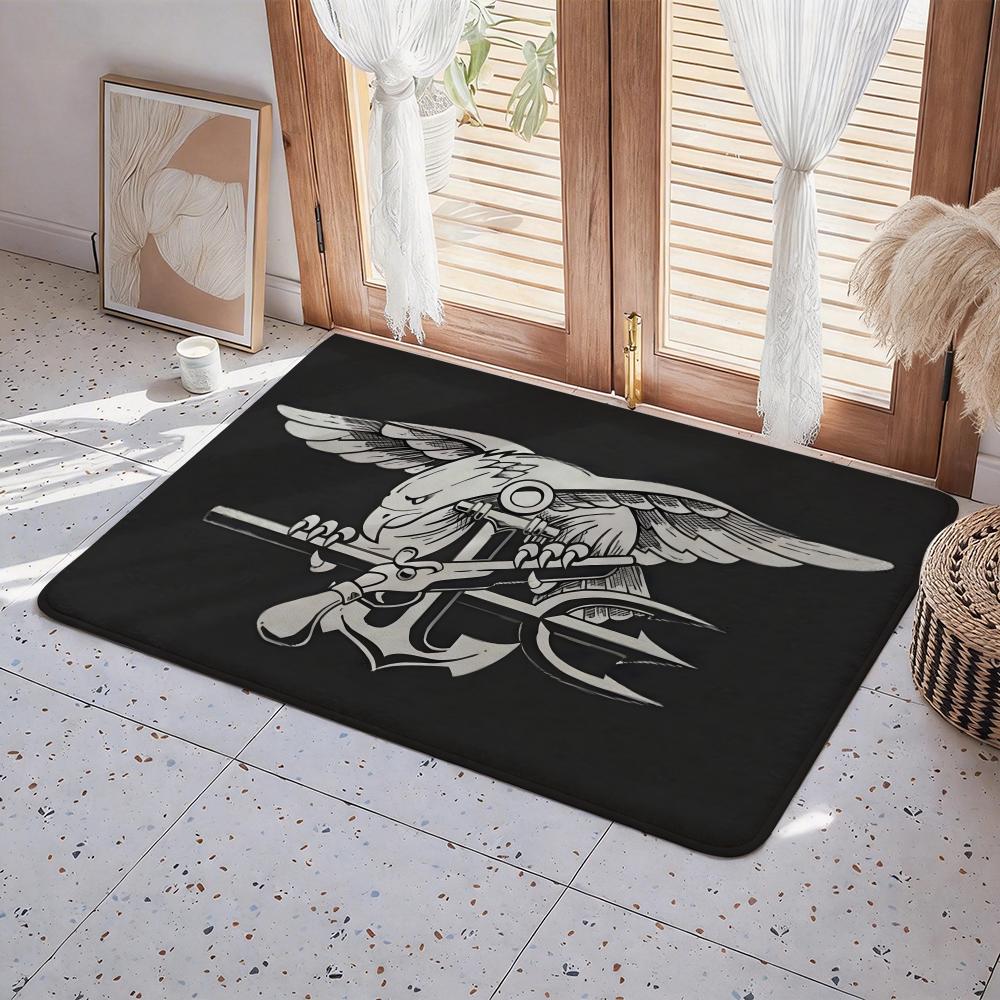 Military U US Navy Seals Floor Mat Eco  Flannel Doormat Non Slip Odorless Indoor Floor Rug Soft Short Plush Home Mat