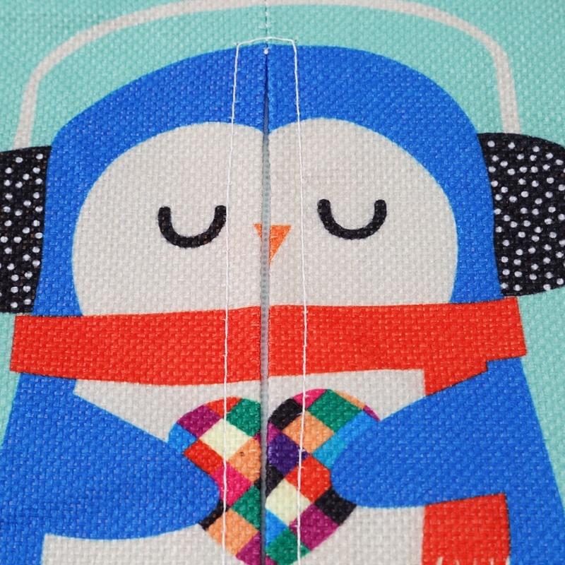 1pc Random Cartoon Animals Cotton Linen Tissue Box Towel Napkin Dispenser Storage Bag Paper Holder Cover Tissue Case  24.5*18.5cm