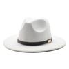 Autunno e inverno cappello a cilindro jazz in lana britannica uomo e donna cappello a tesa larga europeo e americano cappello alla moda a tesa larga in feltro
