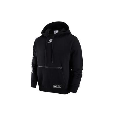 Jordan NBA Los Angeles Lakers Felpa con Cappuccio in Pile con Stampa Mista Uomo Top Nero DH9454-010
