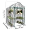 Garten Gewächshaus PVC Abdeckung Pflanzen Warm Halten Wintergarten Für Blumen Aufrollbare Fenster (Ohne Eisenrahmen) 143*143*195cm/143*73*195cm