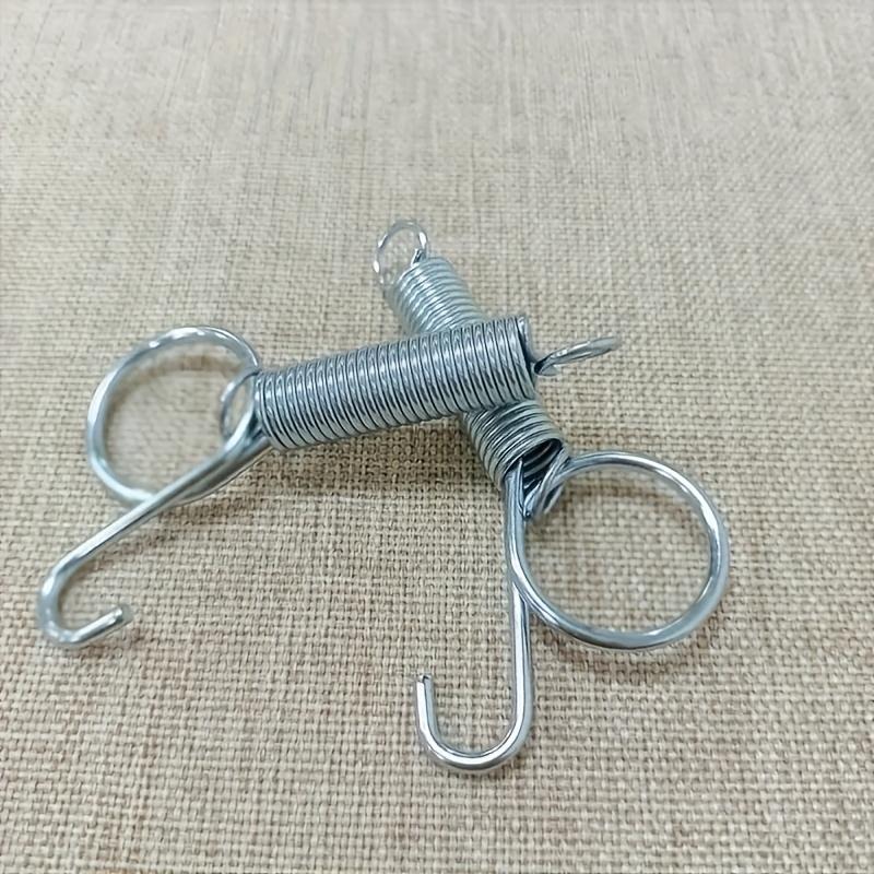10Pcs Multipurpose Spring Animal Cage Latches Lock Spring Rabbit Cage Door Tension Spring with Hook
