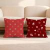 Red Bell Socks Santa Claus Cushion Cover Premium Comfort Reversible Pillow Cove -Two In One Design For Any Room & Car Interior