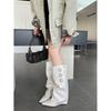 Western Cowboy Boots Pleated Pile Pile Knight Boots Punk Pointed Pants Boots Belt Buckle Boots