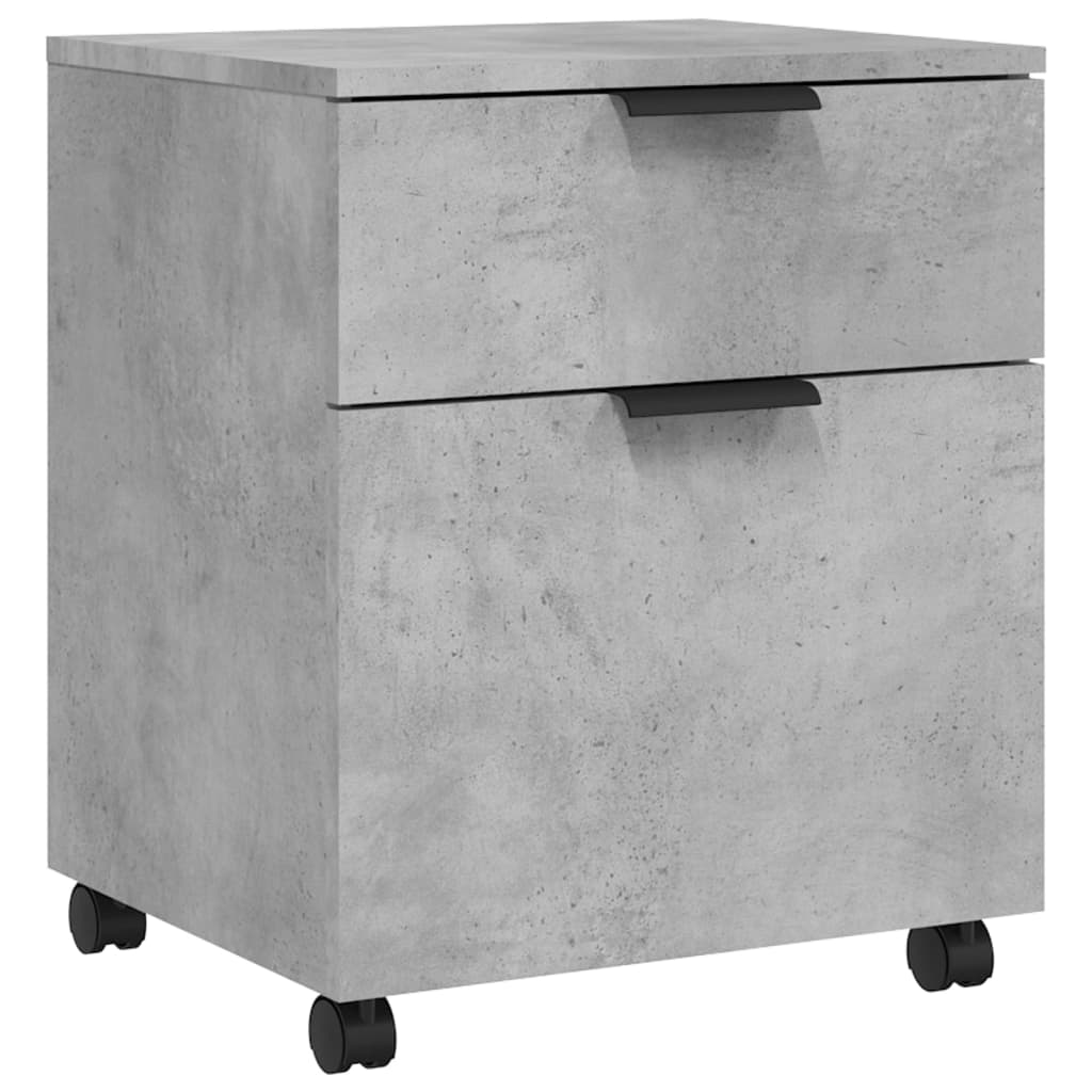 Mobiler Aktenschrank Mit Rollen Und Schubladen, Geeignet Für Flur, Wohnzimmer Und Arbeitszimmer, Schwarz 45x38x54 Cm