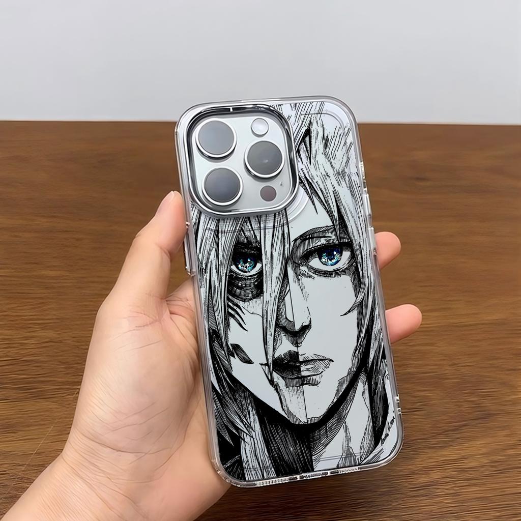 Hot Anime Black Attack On Titan Phone Case For iPhone 17 16e 16 15 14 13 12 11mini Pro Max X XR XSMAX 8 7 Air Plus Soft Cover