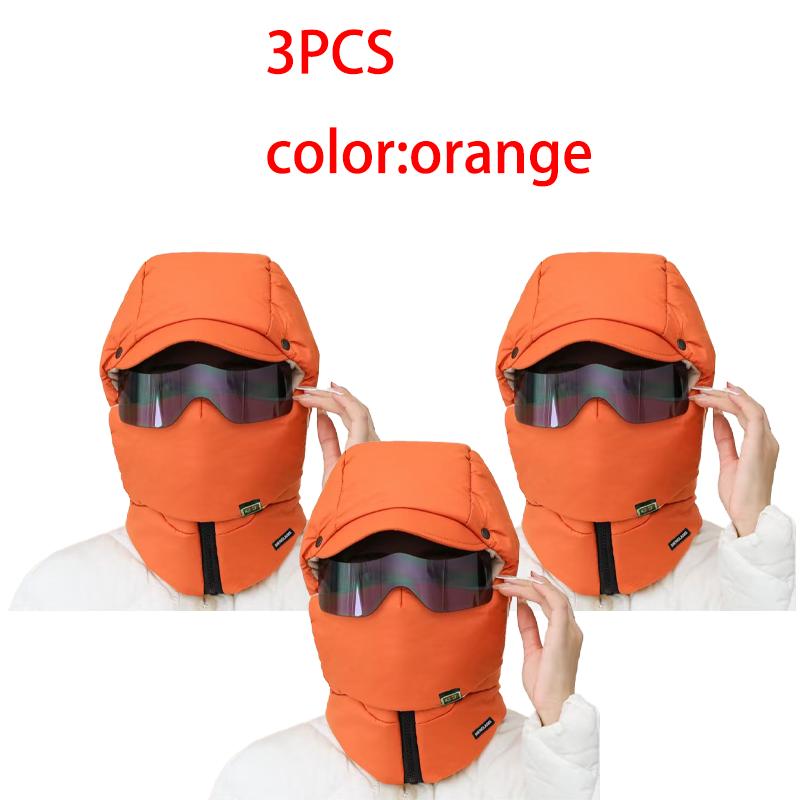 1/2/3PCS Outdoor Windproof Warm Mask Thickened Full Face Head Cover with Goggles Adjustable Cycling Sking Unisex Motorcycle Mask