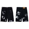 24SS Trendmarke Kapok Vollprint Lässige Jeans-Shorts Herren und Damen High Street Denim 5-Punkt-Hose