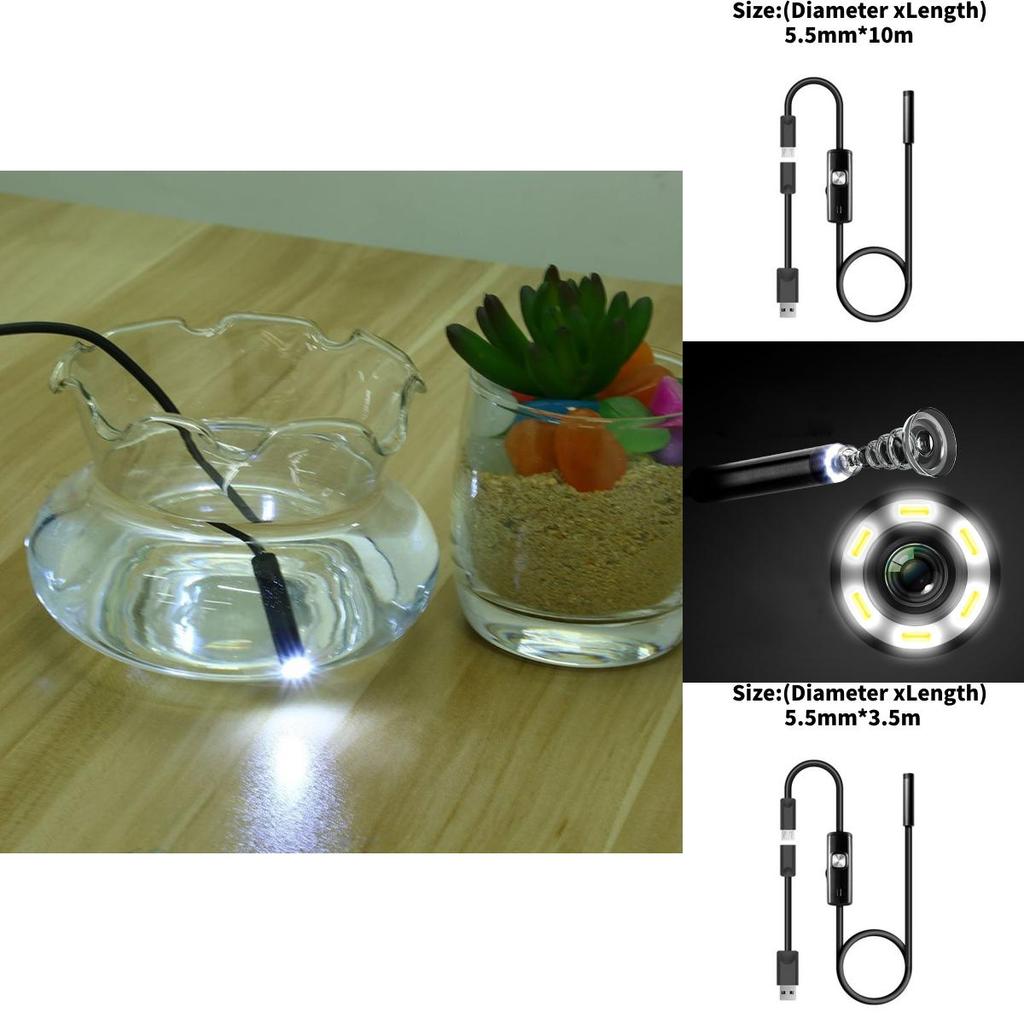 Hd Usb Endoscope With Flexible Lengths For Pipe Inspection And Mechanical Troubleshooting
