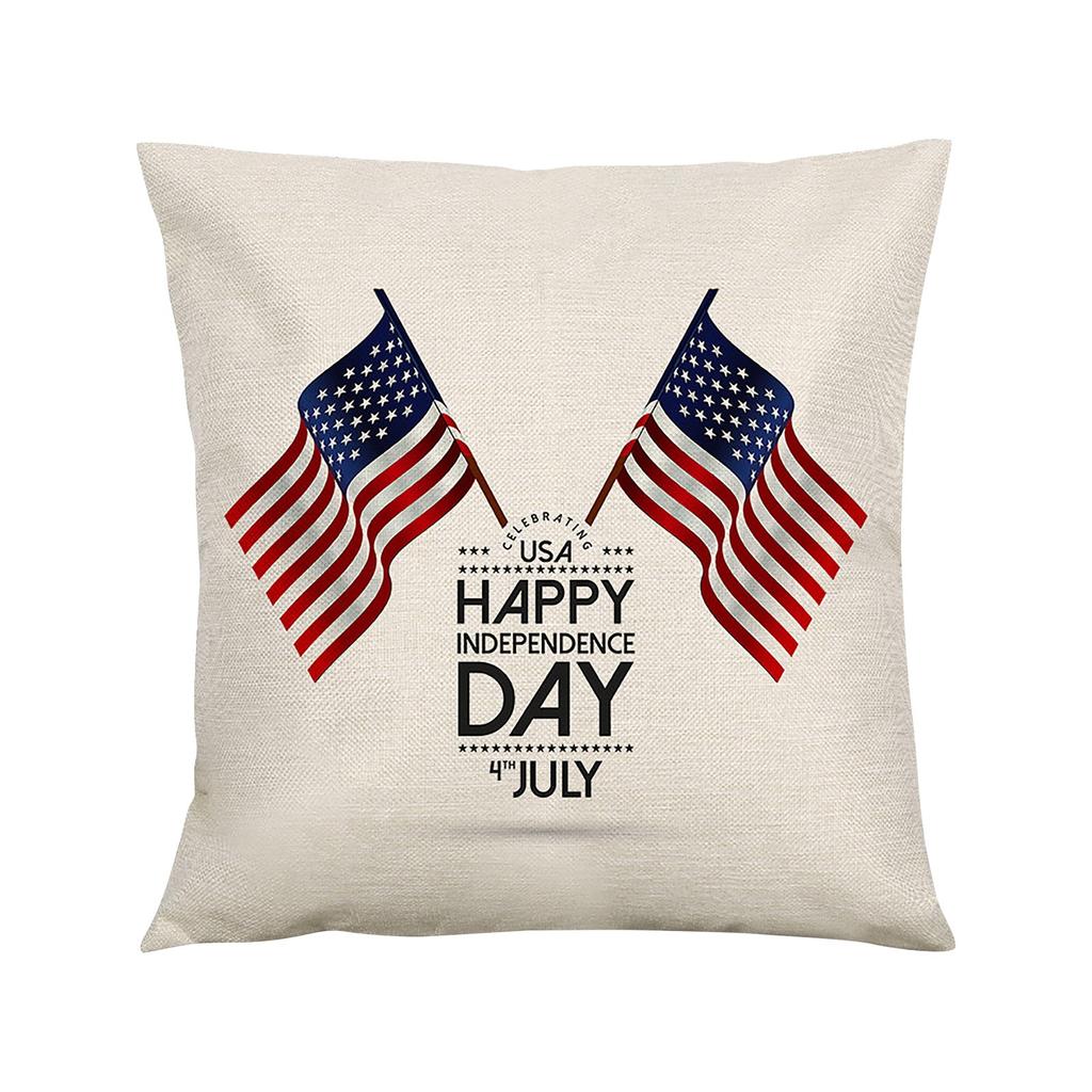 18 IN Independence Day Pillow Memorial Day Patriotic Pillowcase Decoration Independence Day Decorative Pillow