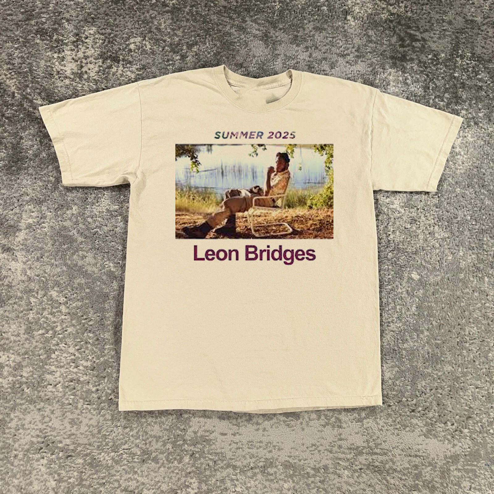 LEON BRIDGES Leon Summer 2025 Tour beige Color Shirt 1side MI453 S разноцветный