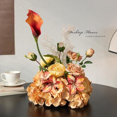 High-End Retro Autumn Faux Flower Display for Home, Dining Table, or Shop Window