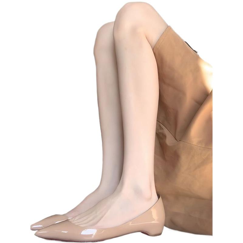 Fashion Women's Shoes Leather Shoes 2024 Autumn New Fashion Pointed Toe Shallow Low Heel Mary Jane Shoes for Women Elegant Single Shoe