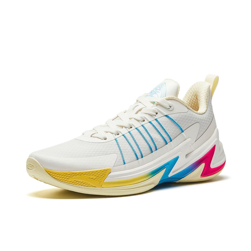 Anta Wear Resistant And Lightweight Low Top Basketball Shoes Men's Yellow Blue Red 912611604-6