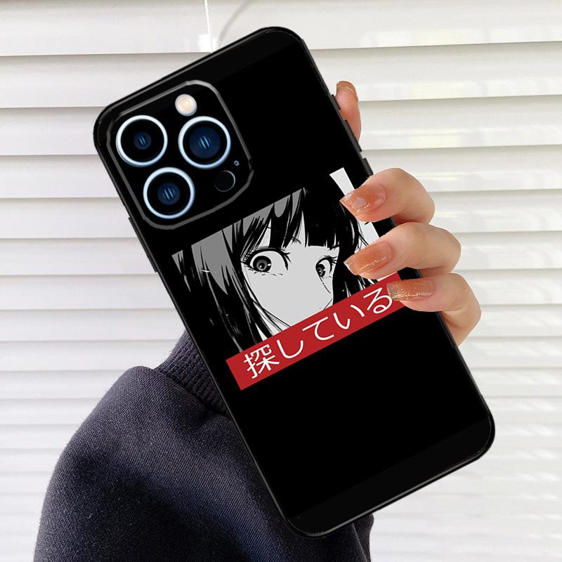 Sad Japanese Anime Aesthetic Phone Case For iPhone 17 16 15 14 11 12 13 Pro Max Mini 15 16 Plus 16e 17Air Cover Fundas