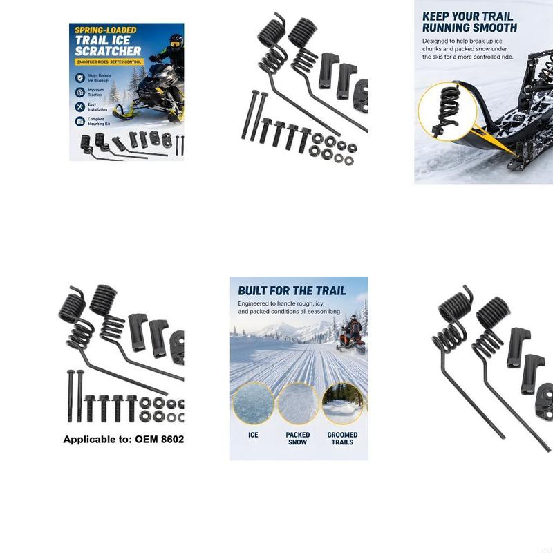 Reinforced Iron Snowmobile Track Cleaner Removes Ice And Snow Fast D7YA