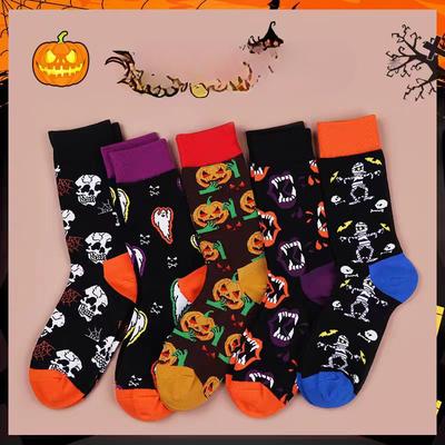Шкарпетки до середини ікри з гарбузом на Хелловін, парні шкарпетки для чоловіків і жінок, довгі шкарпетки