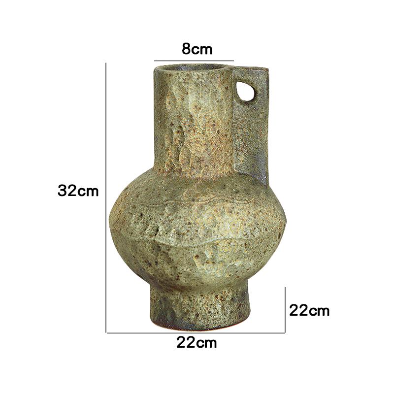 Retro Wabi-Sabi Zen Pottery Vase for Home and Hotel Decor