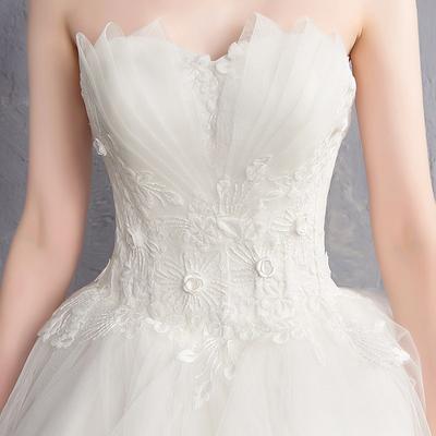 Vestido de Noiva Leve Novo Principal Noiva Casada Mori Top Tubo Super Fada Verão Mulheres Grávidas Cintura Alta Estilo Francês