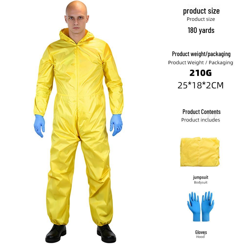 Breaking Bad Halloween Cosplay Costume: Yellow Film & TV Party Outfit Adult 180