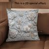2D Floral Embroidered Pattern Decorative Pillow Covers Pattern Cushion Cover Suitable For Sofa Bedroom Car Pillow Cover