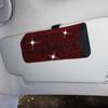 Diamond Car Glasses Case Multifunctional Sunglasses Storage Box Full of Diamonds Female Car Glasses Case Storage Bag