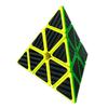 3x3 Carbon Fiber Sticker 3layers Pyramid Magic Cube Puzzle Toy Children Kids Educational Gift Toy