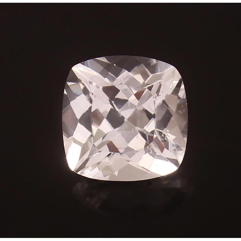 AAA Flawless 17x17mm Heated Ceylon White Sapphire Cushion Cut Loose Gemstone