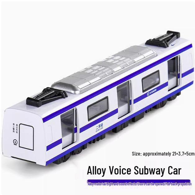 Kaiwei Alloy Subway Train Model with Sound & Light, Magnetic Force, Connect Rod, Pull-back/Remote Control
