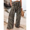 Women's Drawstring Relaxed-Fit Casual Pants 3D Floral Print Comfortable Breathable Fashionable Wide-Leg Pants
