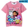 Trička Anime Gabbys DollHouse 3D tisk Streetwear Chlapci Dívky Roztomilé Neformální Móda Tričko větší velikosti Dětská Trička Topy Oblečení